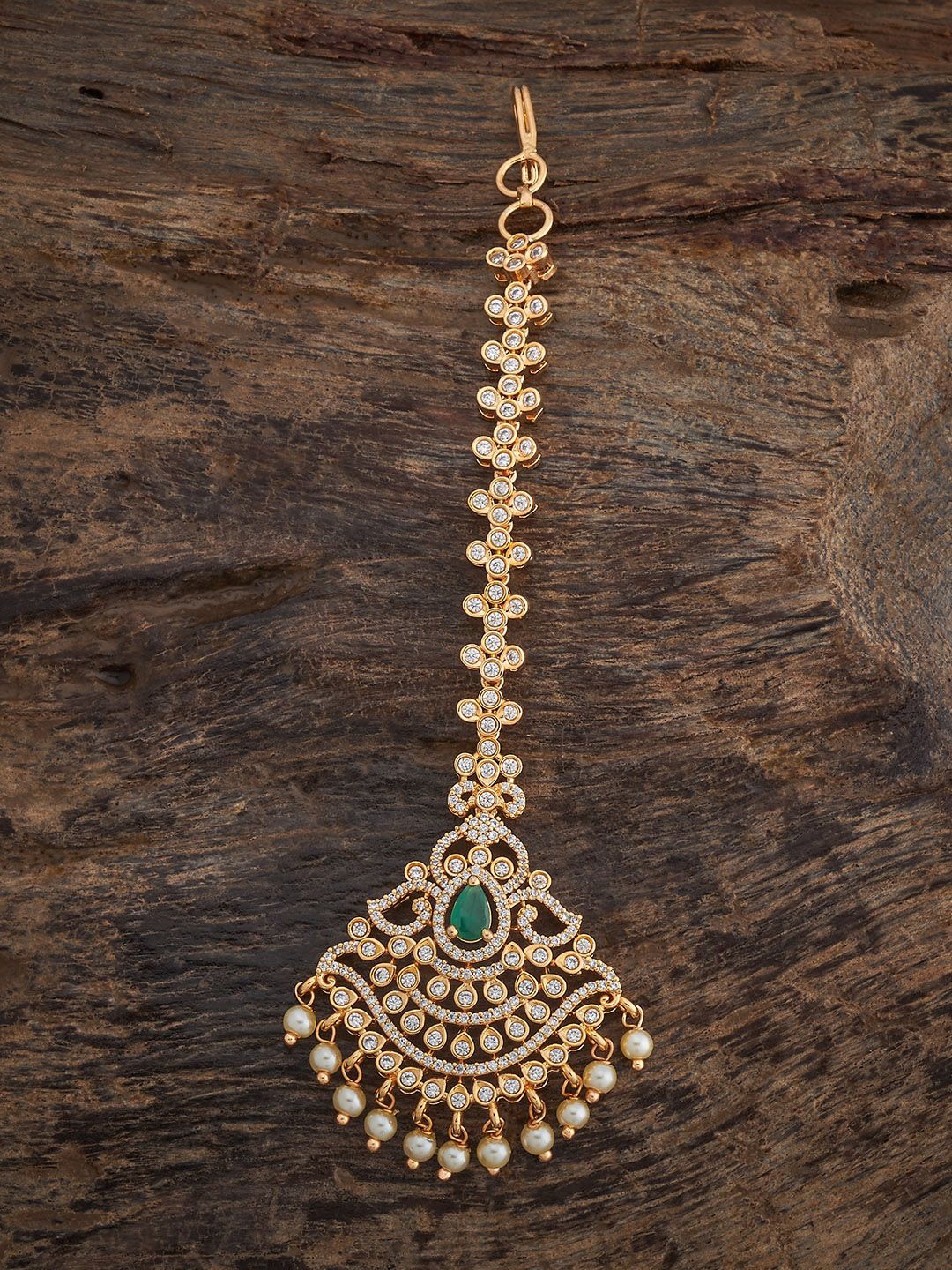 

Kushal's Fashion Jewellery Gold-Plated Maang Tikka