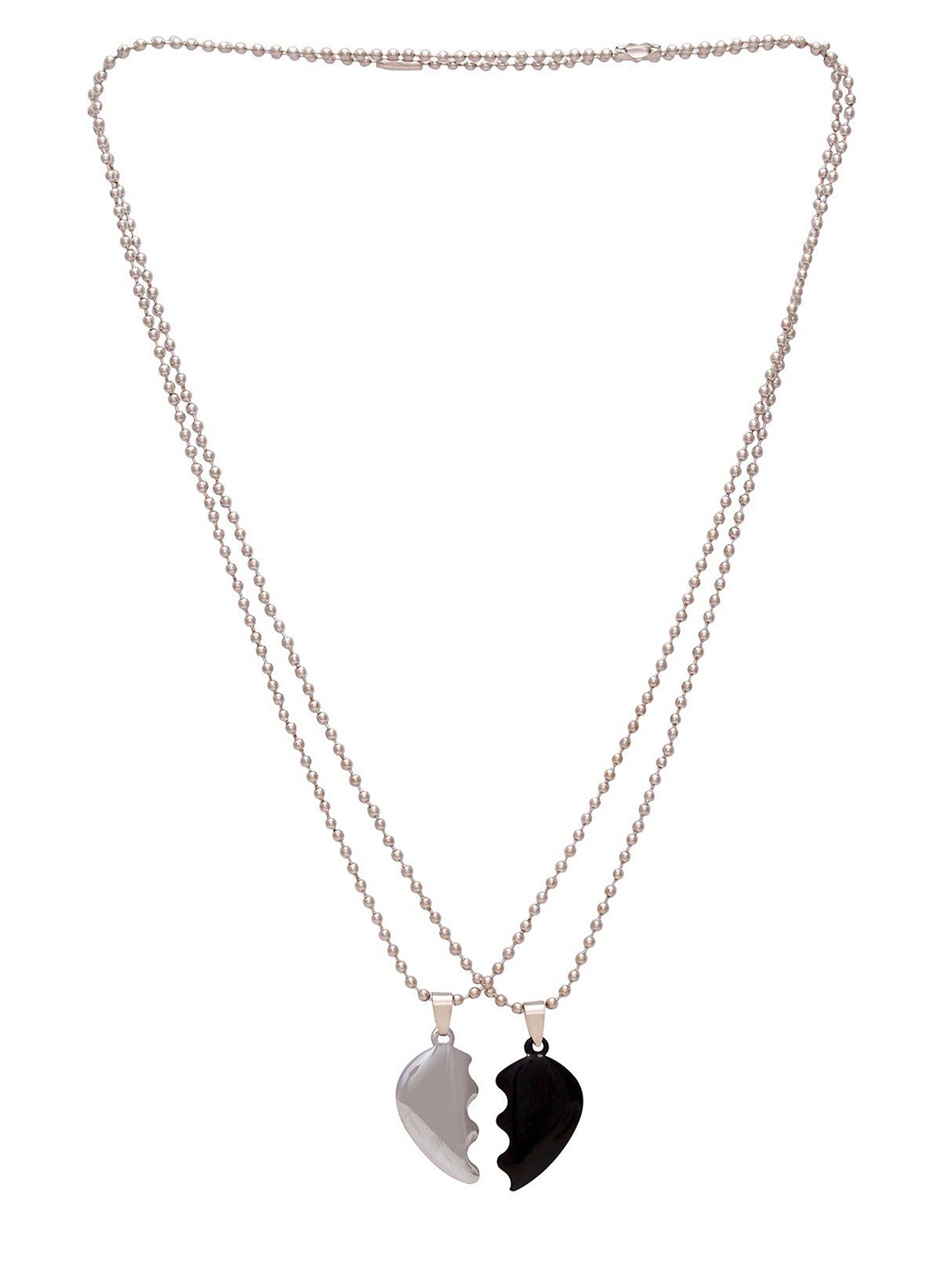 

MEMOIR Pack Of 2 Silver-Plated Heart Shaped Pendants