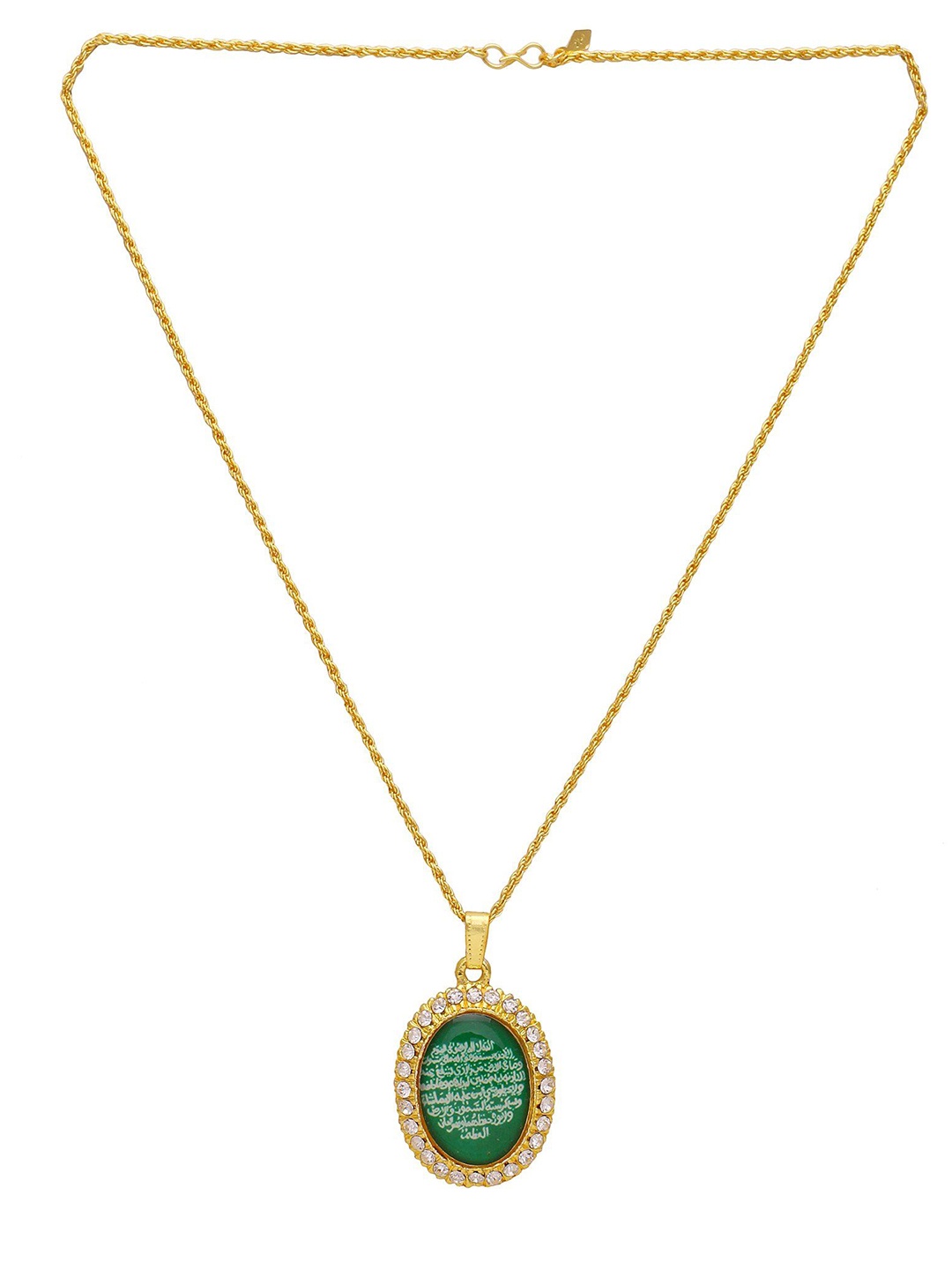 

MEMOIR Gold-Plated CZ-Studded Religious Pendant