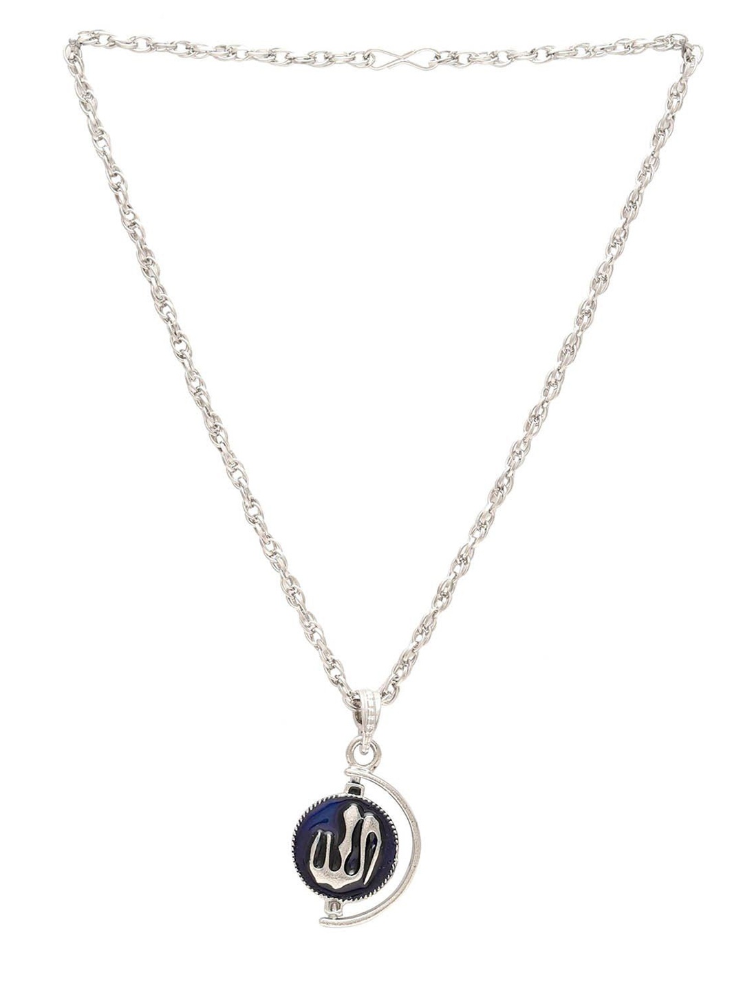 

MEMOIR Silver-Plated Religious Enamelled Pendant With Chain