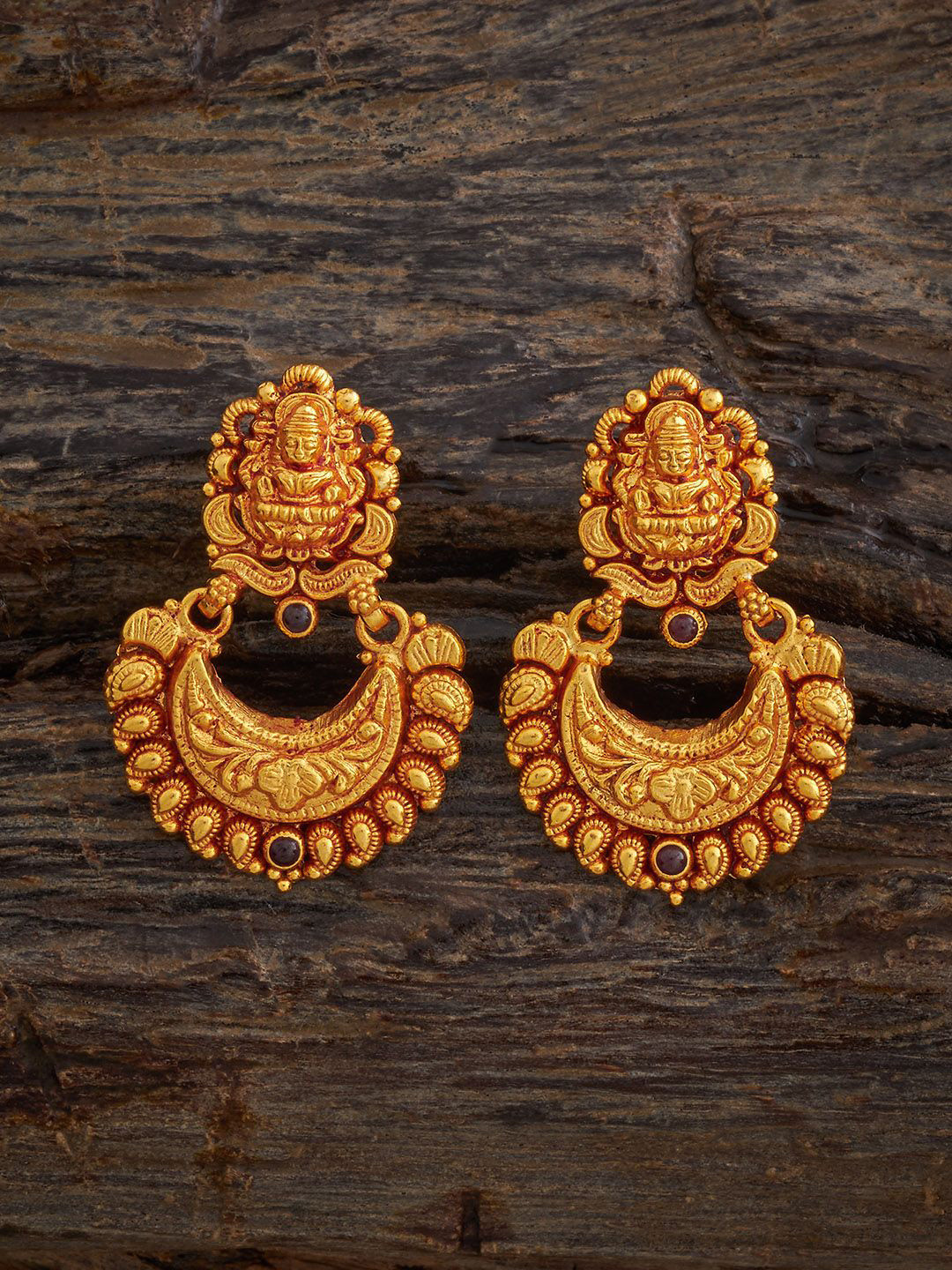 

Kushal's Fashion Jewellery 92.5 Sterling Silver Gold-Plated Spherical Chandbalis Earrings