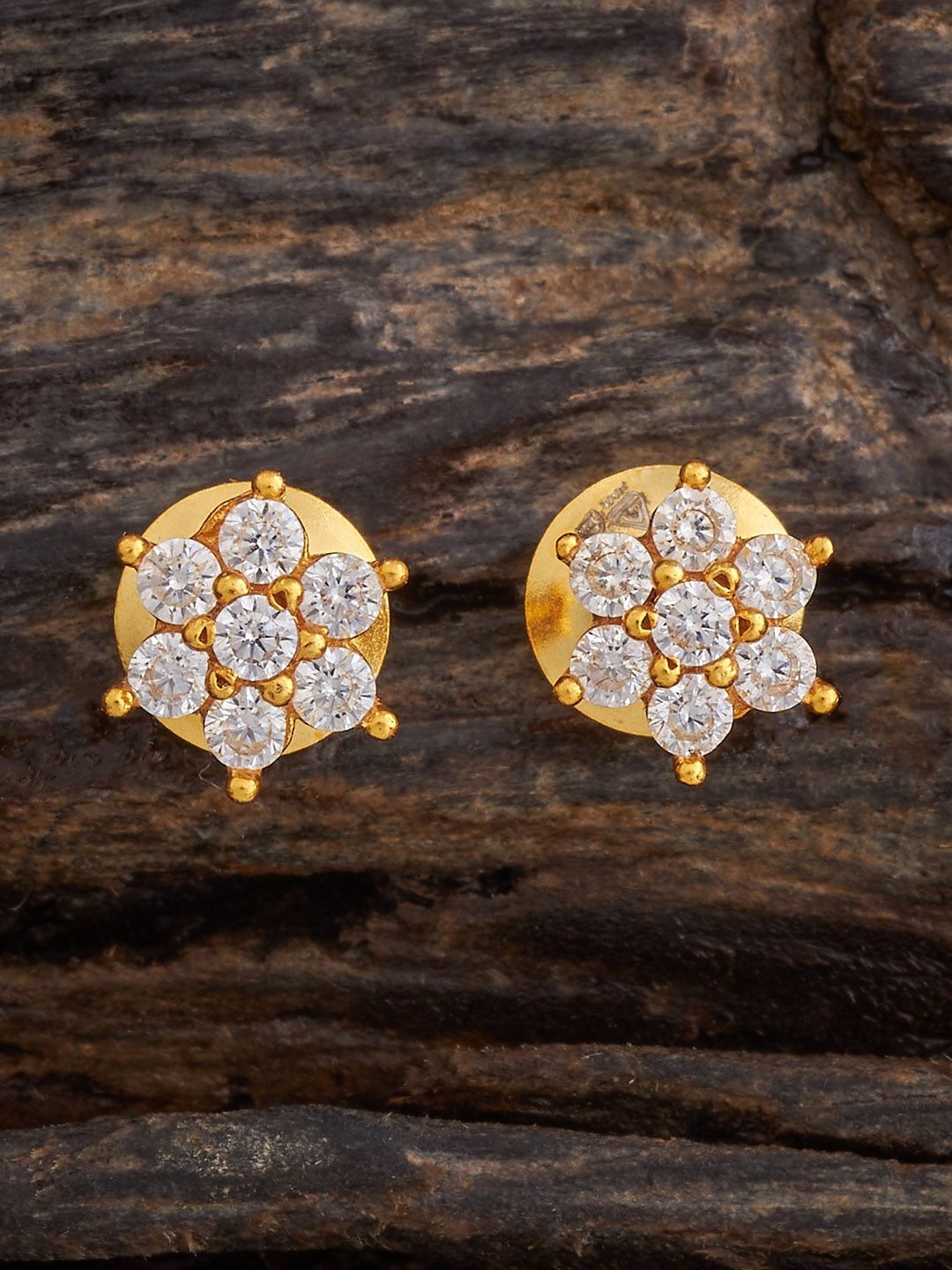 

Kushal's Fashion Jewellery 92.5 Sterling Silver Gold-Plated Contemporary Studs