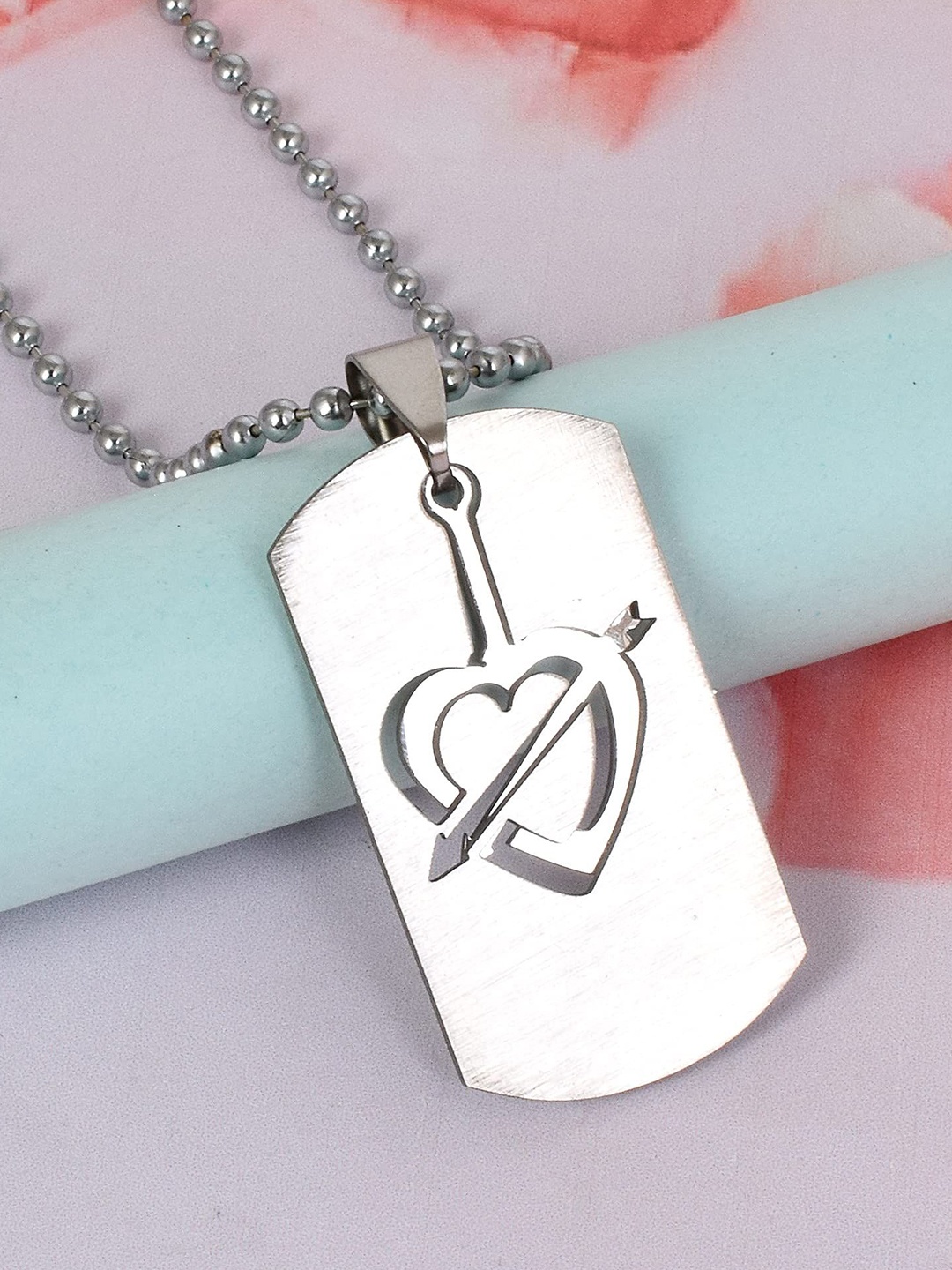 

MEMOIR Silver-Plated Contemporary Pendant With Chain