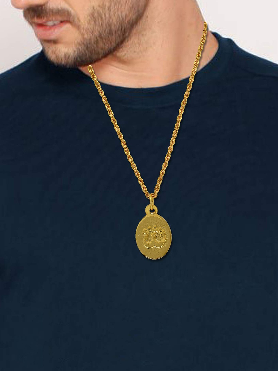 

MEMOIR Gold Plated Religious Pendant With Chain