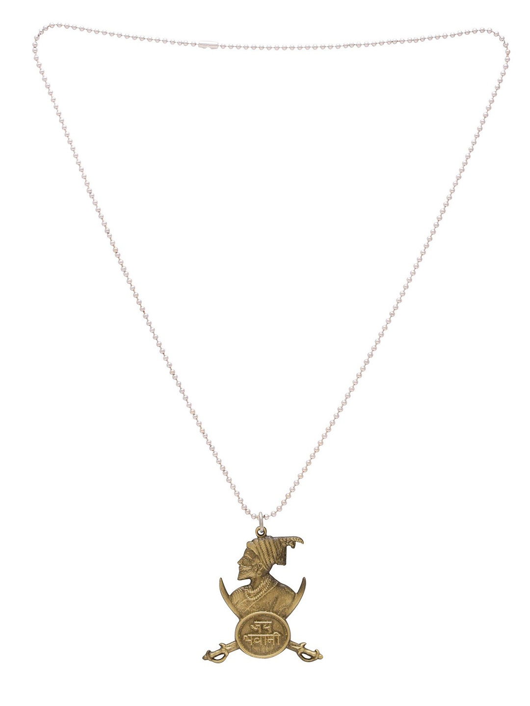 

MEMOIR Silver-Plated Jai Bhavani Pendant With Chain