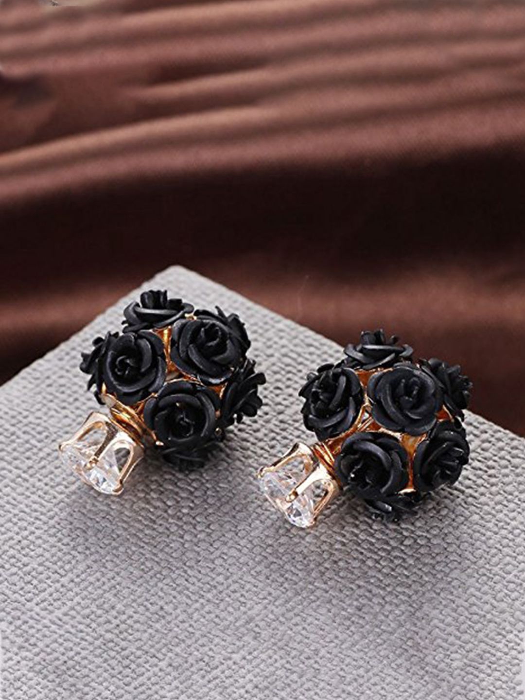 

DIVASTRI Gold-Plated Artificial Stones Floral Shaped Studs