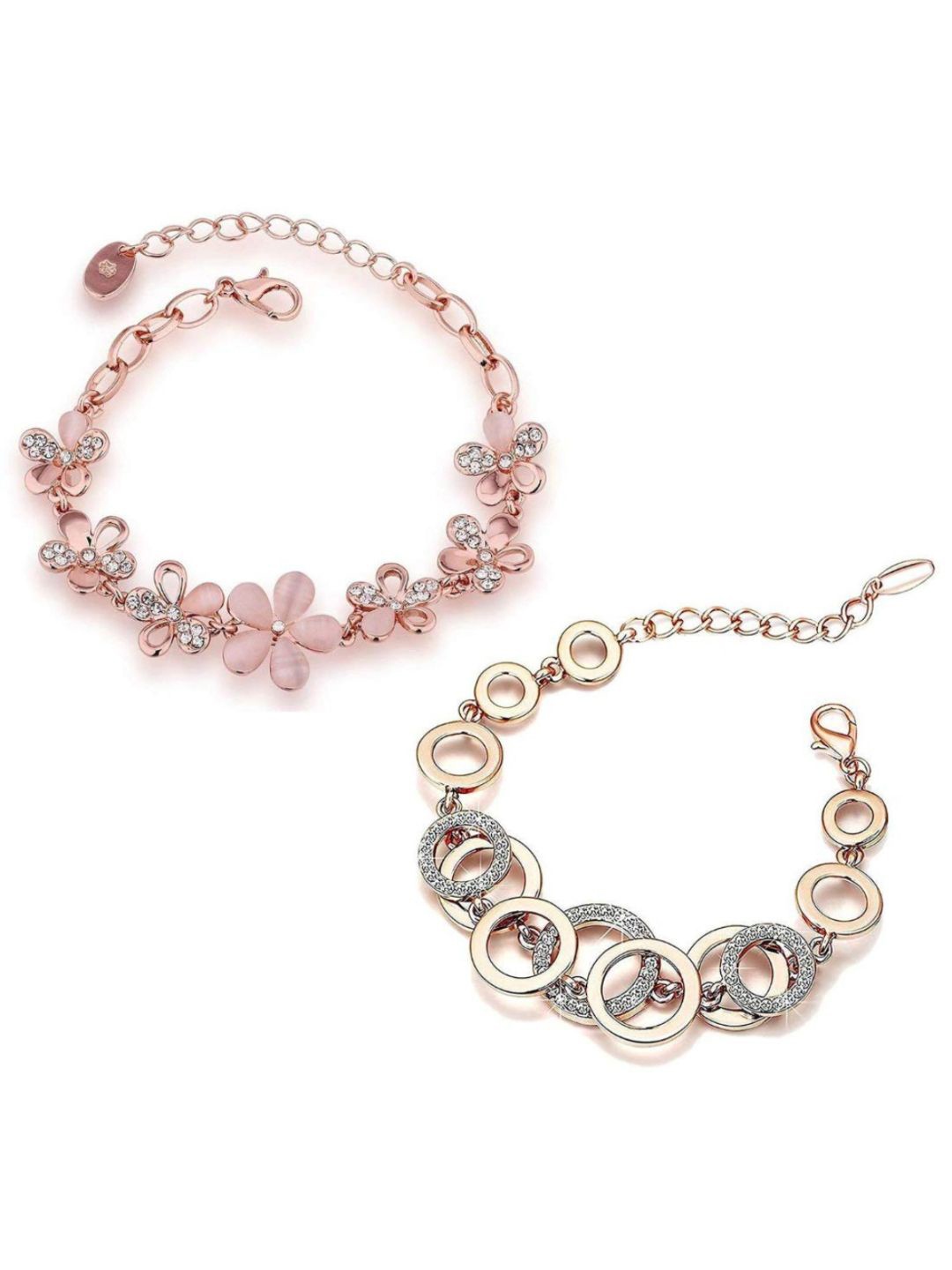 

DIVASTRI Set Of 2 Rose Gold-Plated Bracelet