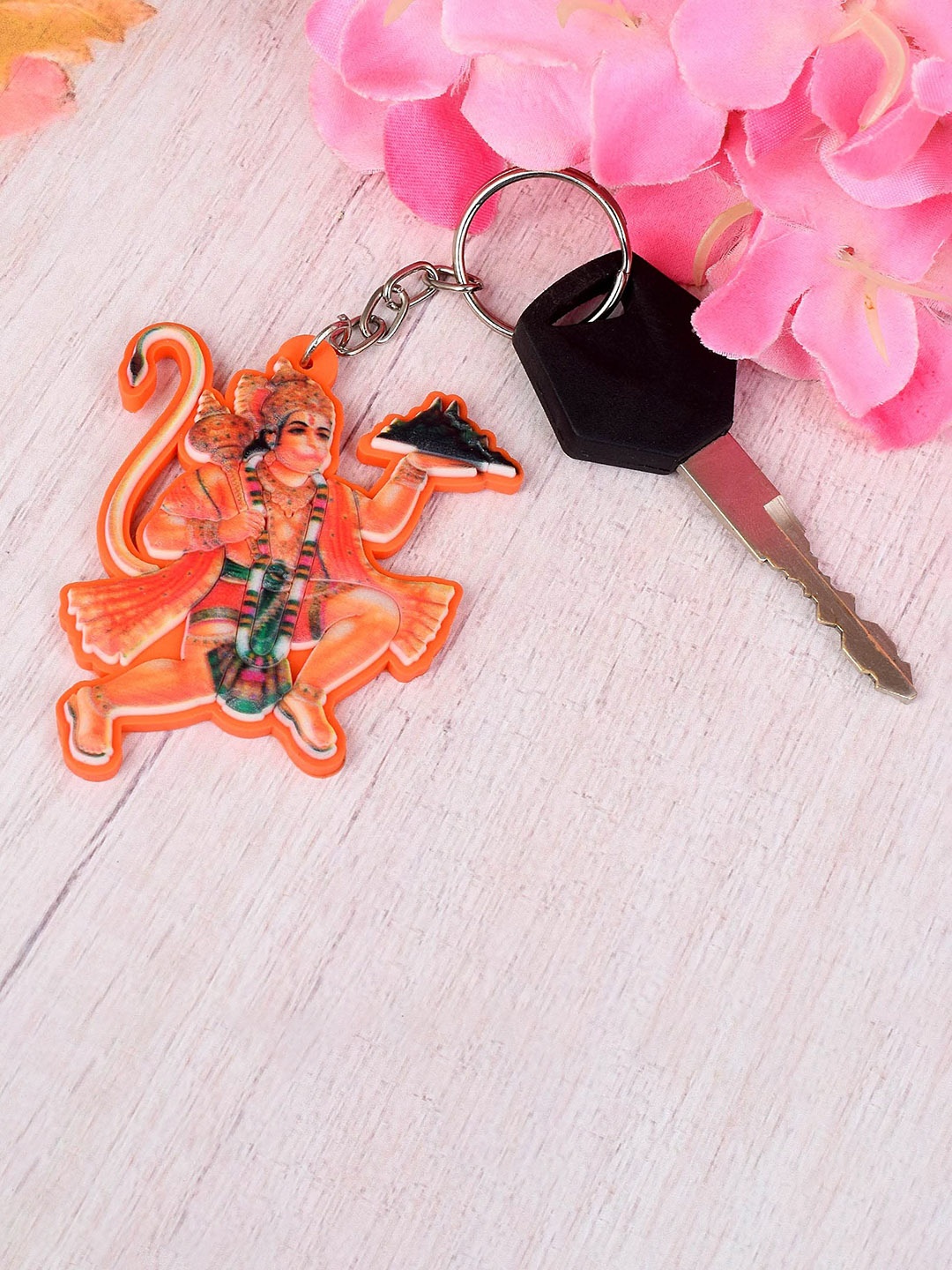 

MEMOIR Bajrang Bali Hanuman Ji Key Chain, Orange