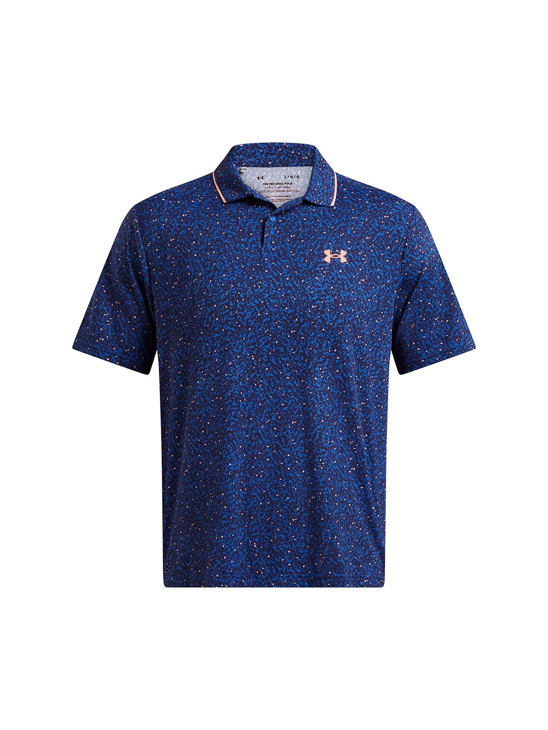 

UNDER ARMOUR Men Abstract Printed Polo Collar T-shirt, Blue