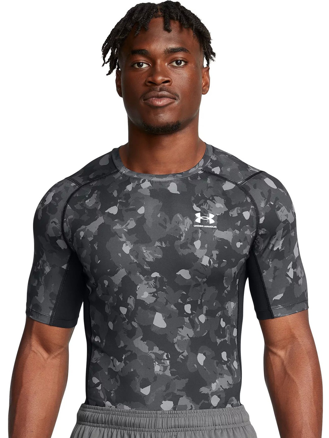 

UNDER ARMOUR Men Camouflage Printed Round Neck T-shirt, Grey