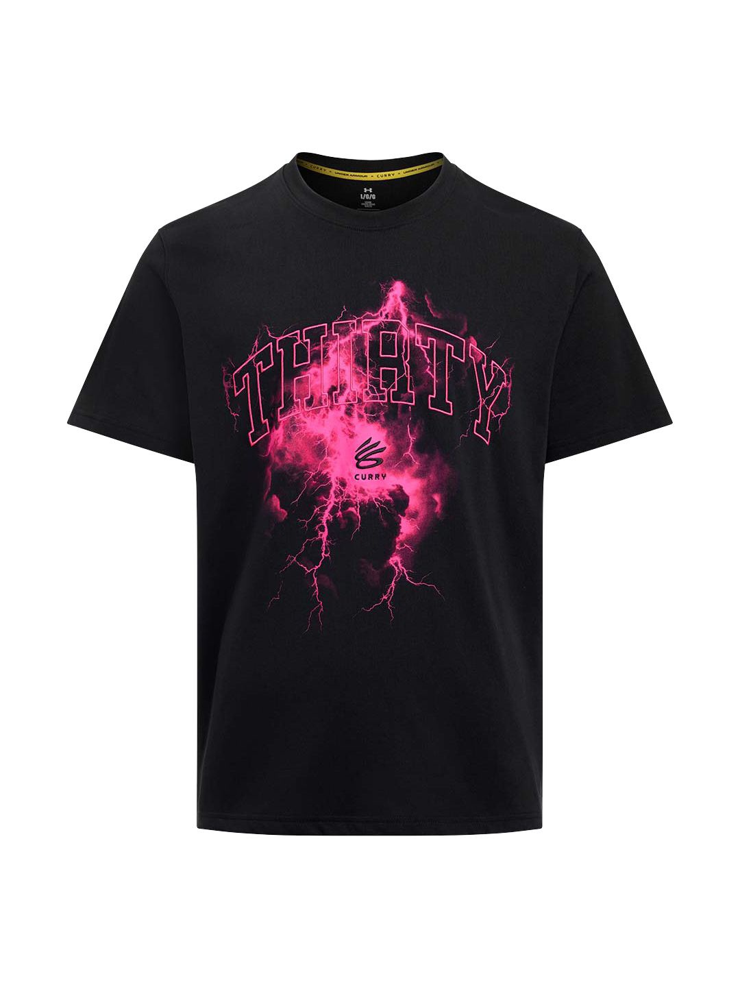 

UNDER ARMOUR Men Graphic Printed Round Neck Cotton T-shirt, Black