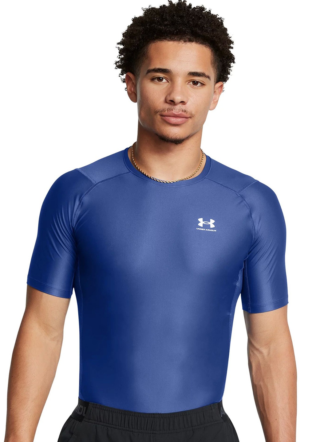 

UNDER ARMOUR Men Solid Round Neck Slim Fit T-shirt, Blue