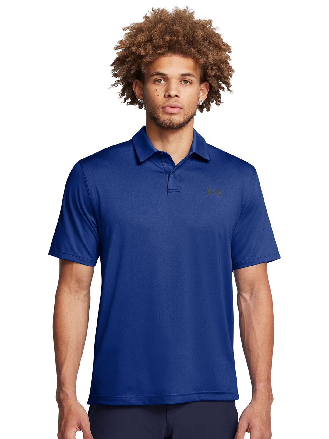 

UNDER ARMOUR Men Solid Polo Collar T-shirt, Blue