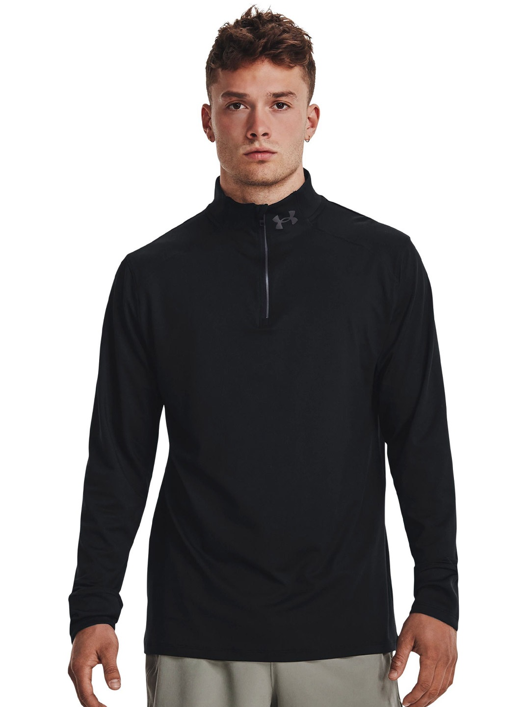 

UNDER ARMOUR UA Qualifier Zipper Running T-Shirt, Black