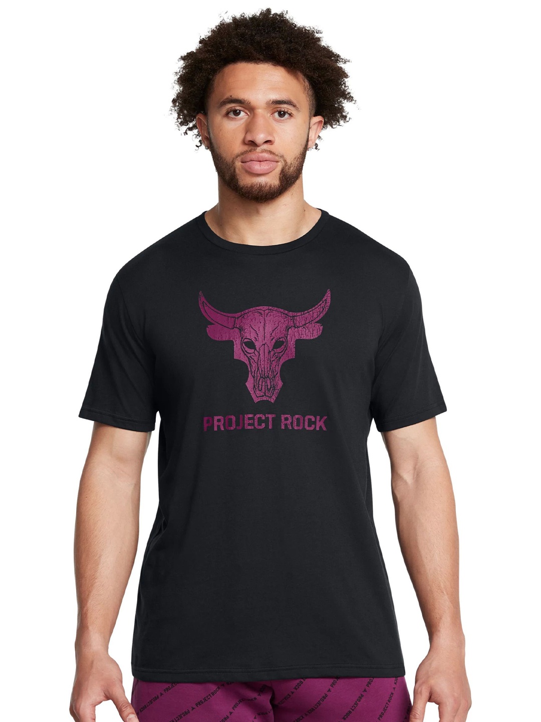 

UNDER ARMOUR Men Graphic Printed Round Neck Cotton T-shirt, Black