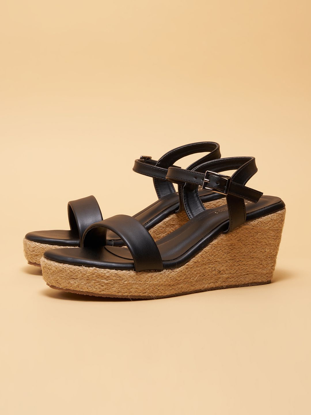 

ERIDANI Wendy Ankle Strap Sandals, Black