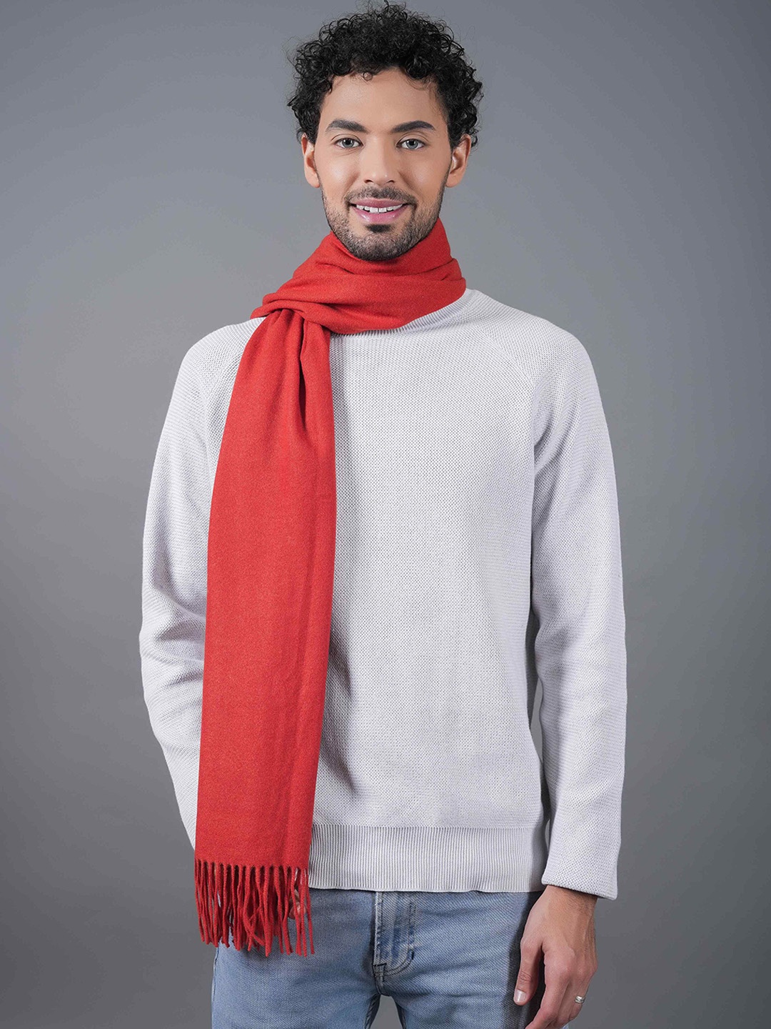 

Tossido Unisex Solid Muffler, Red