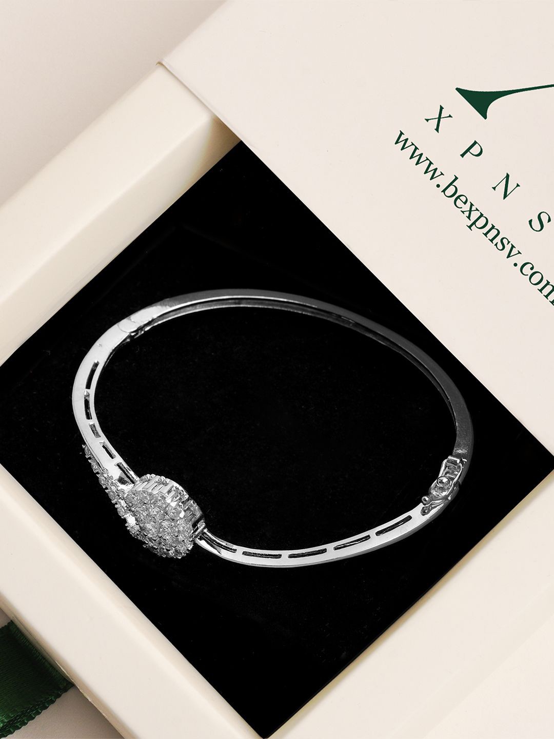 

XPNSV Silver Plated Cubic Zirconia Charm Bracelet
