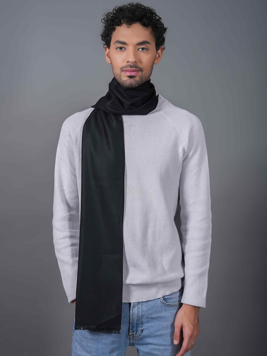 

Tossido Men Acrylic Mufflers, Black