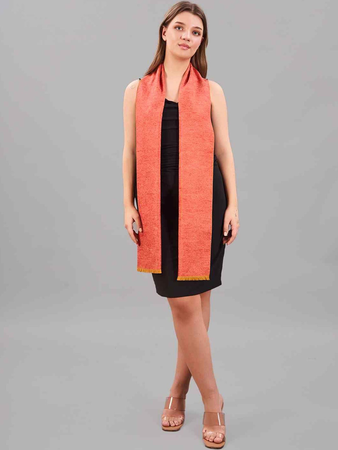 

Tossido Women Acrylic Mufflers, Orange