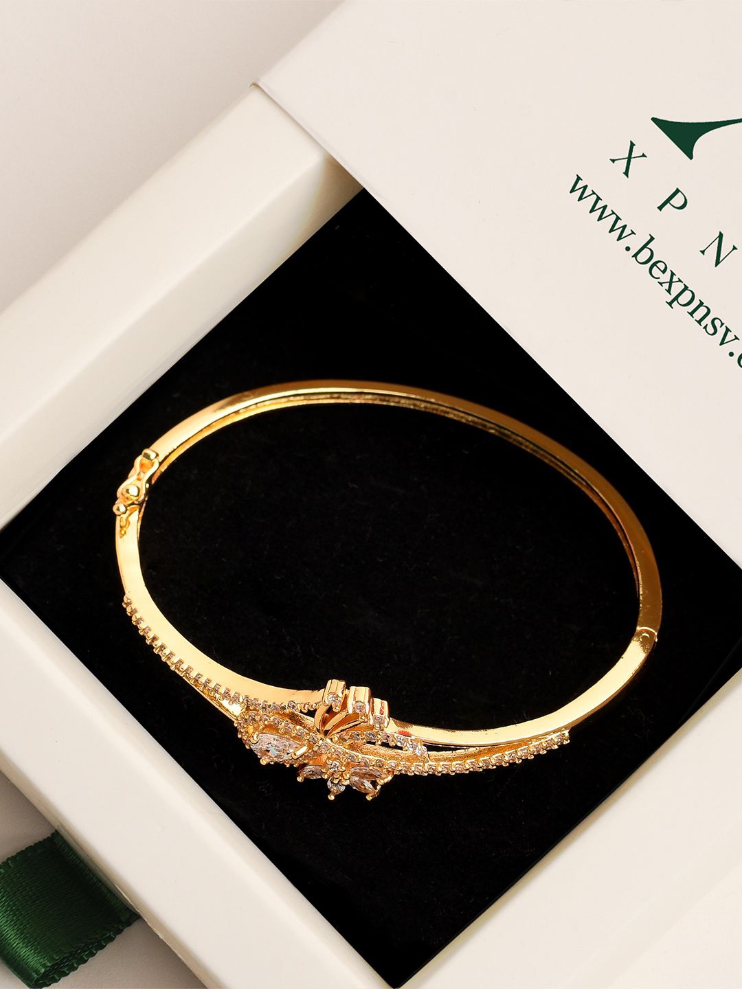 

XPNSV Gold Plated Cubic Zirconia Bangle Style Bracelet