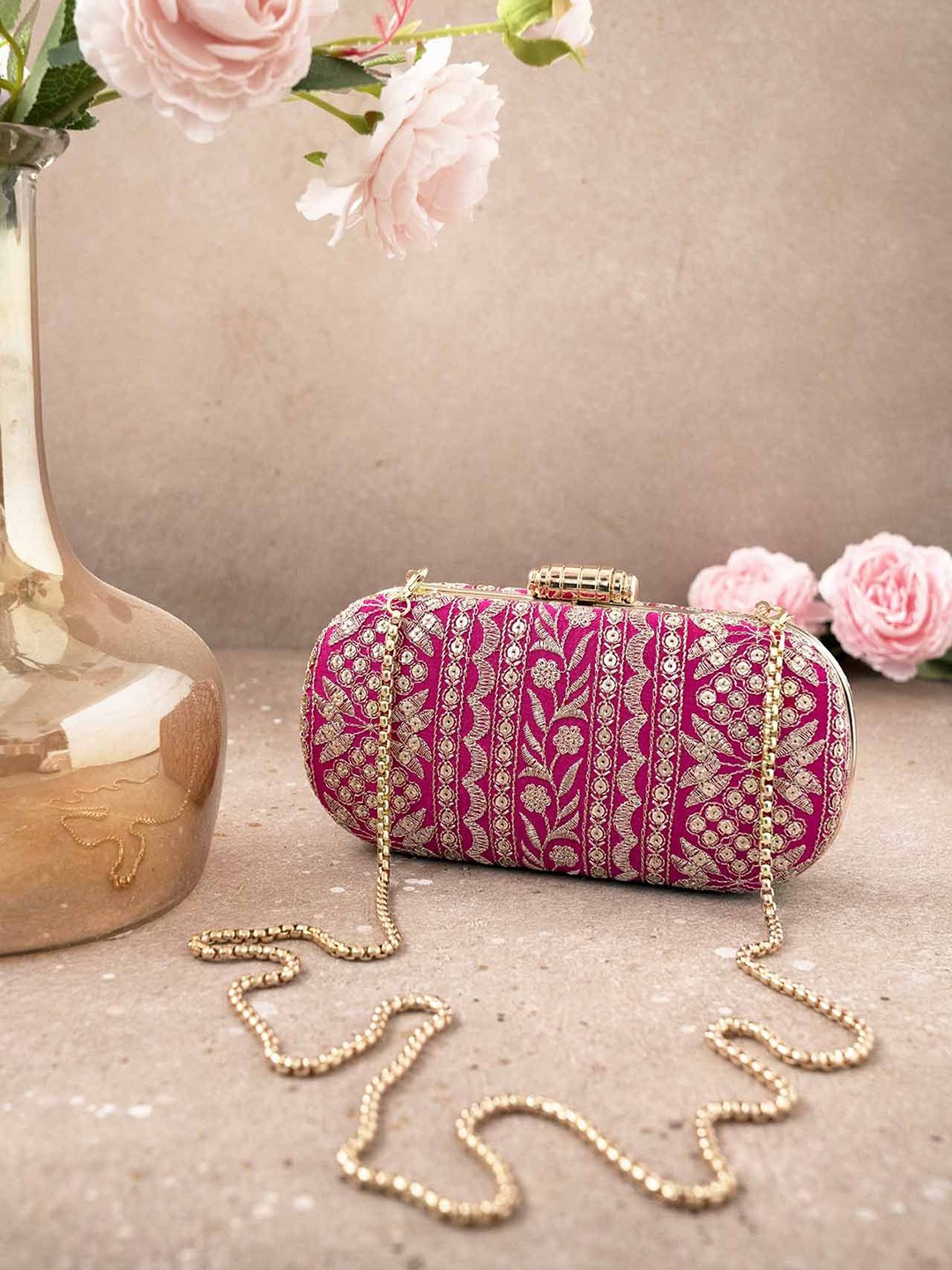 

AMYRA Women Embellished Crossbody Sling Bag, Pink