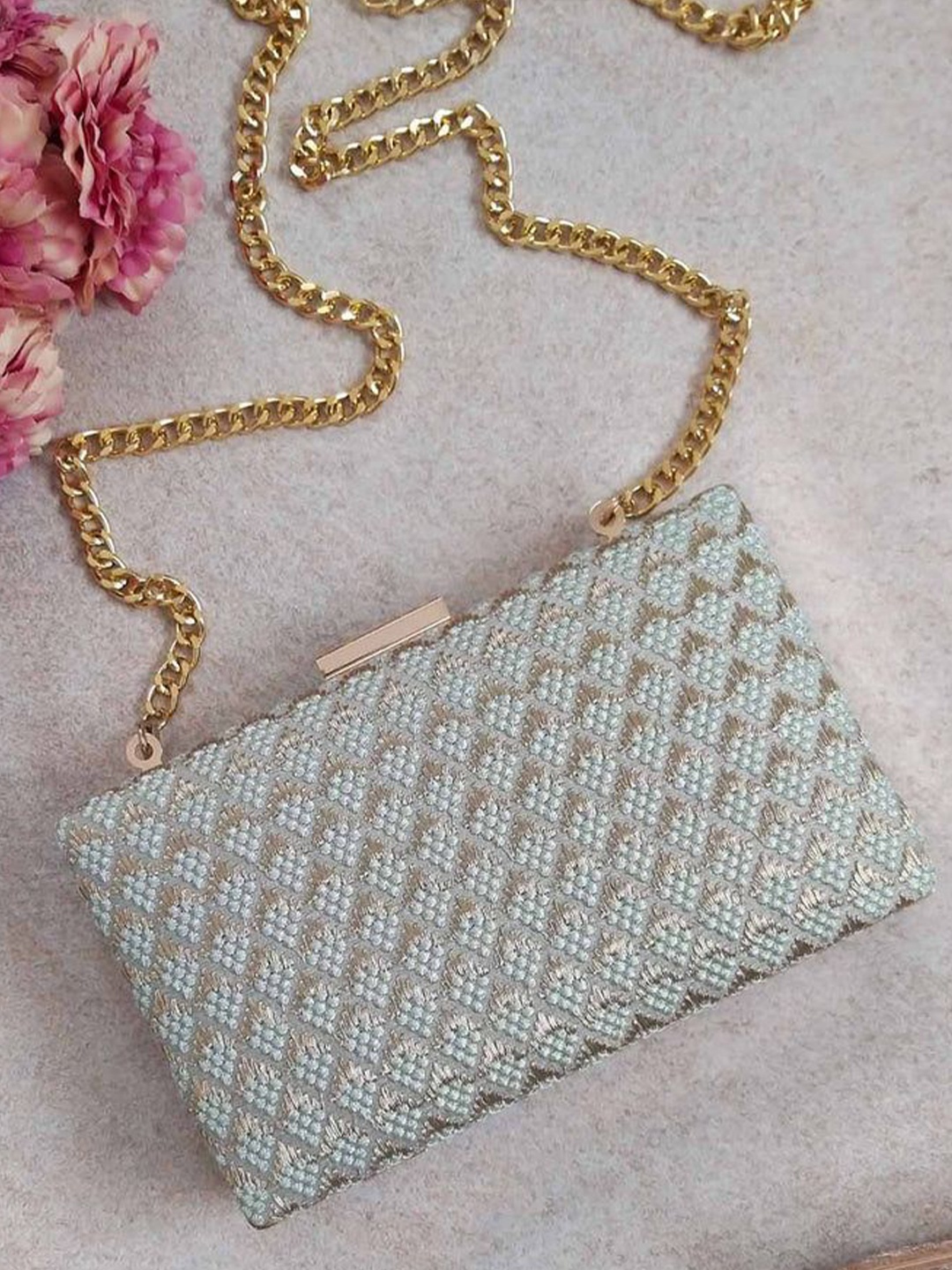 

AMYRA Women Textured Crossbody Sling Bag, Sea green