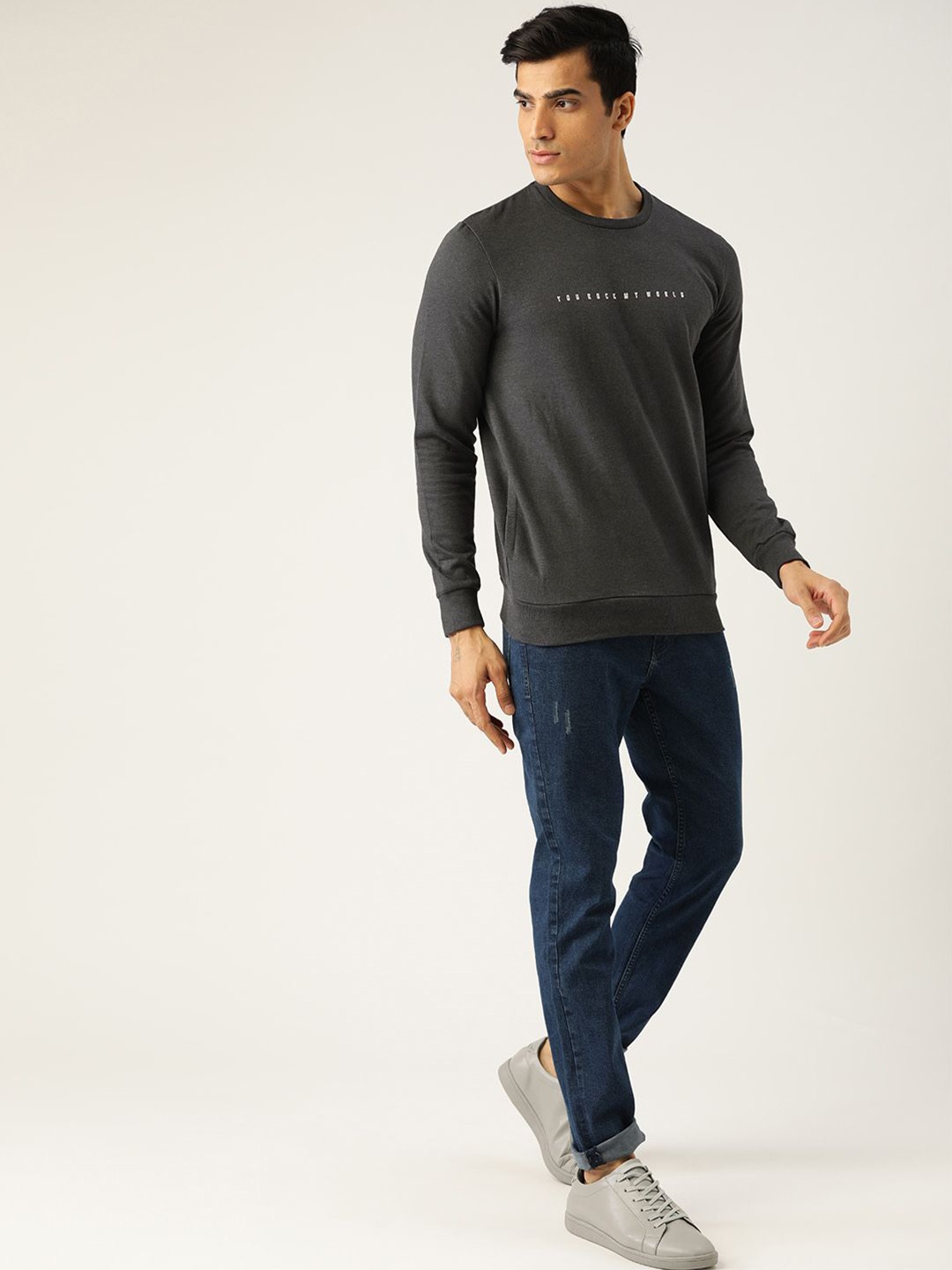 

Sweet Dreams Men Round Neck Sweatshirt, Grey