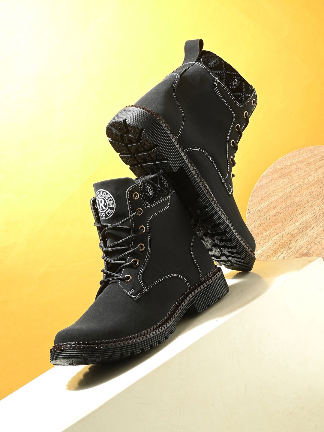 

The Roadster Lifestyle Co Mid-Top Regular Boots, Black