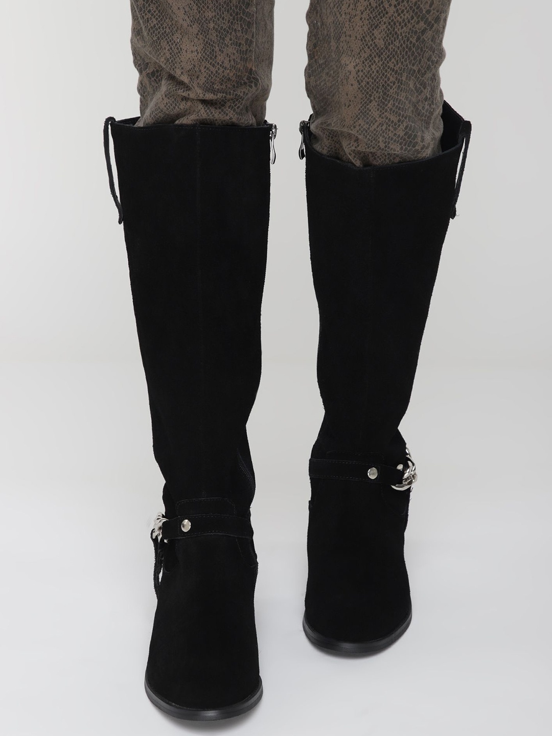 

LULU & SKY Women Round Toe Casual Block-Heeled Regular Boots, Black