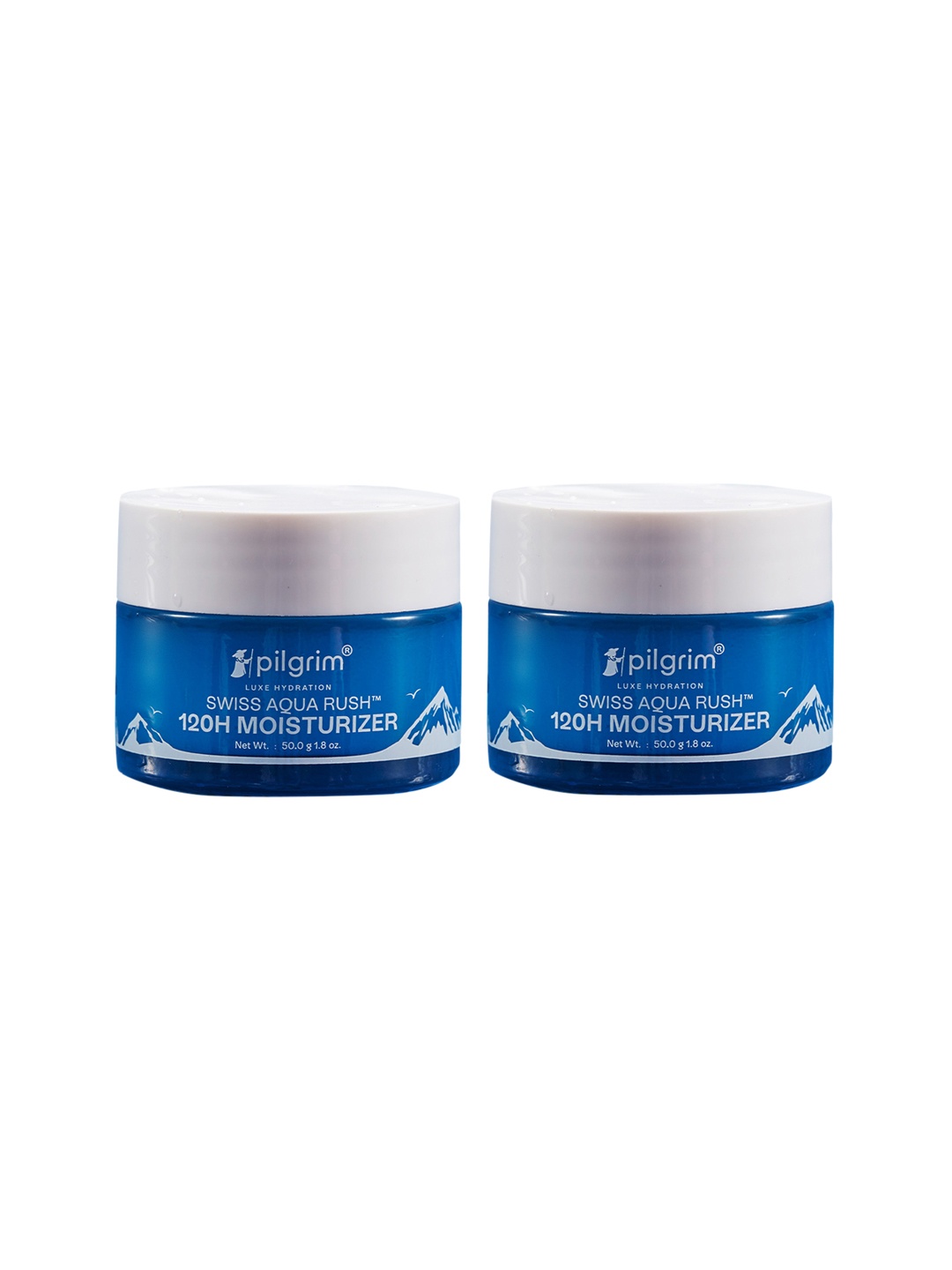 

Pilgrim Set Of 2 Swiss Aqua Rush 120H Moisturizers - 50g Each, Blue