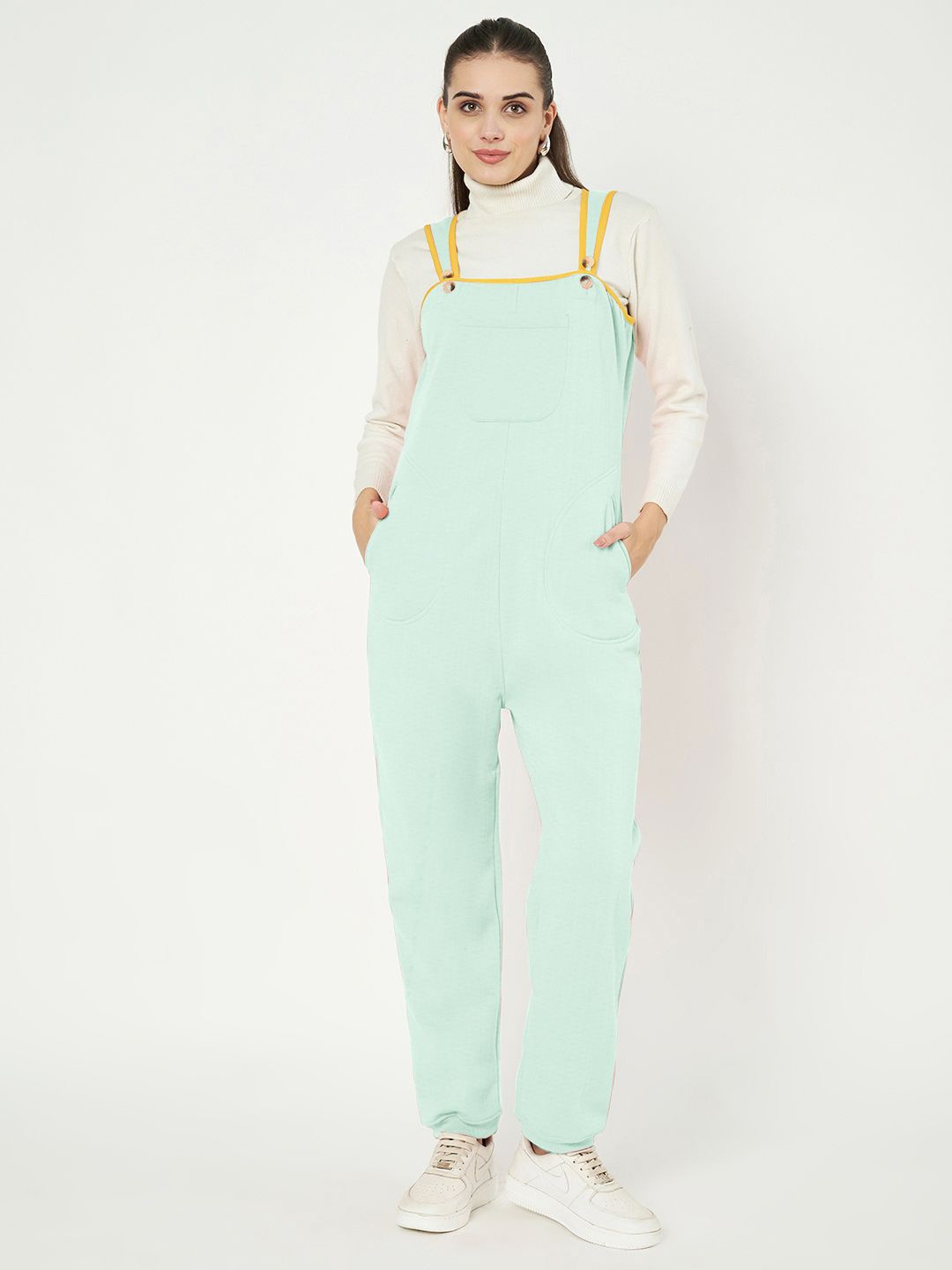 

BRINNS Women Shoulder Straps Dungarees, Green