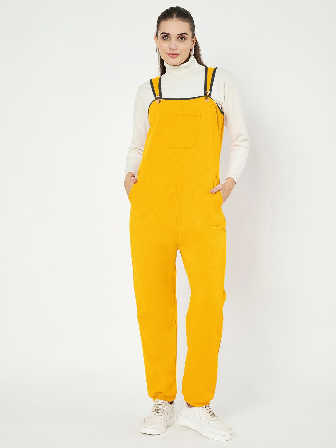 

BRINNS Women Shoulder Straps Dungarees, Mustard