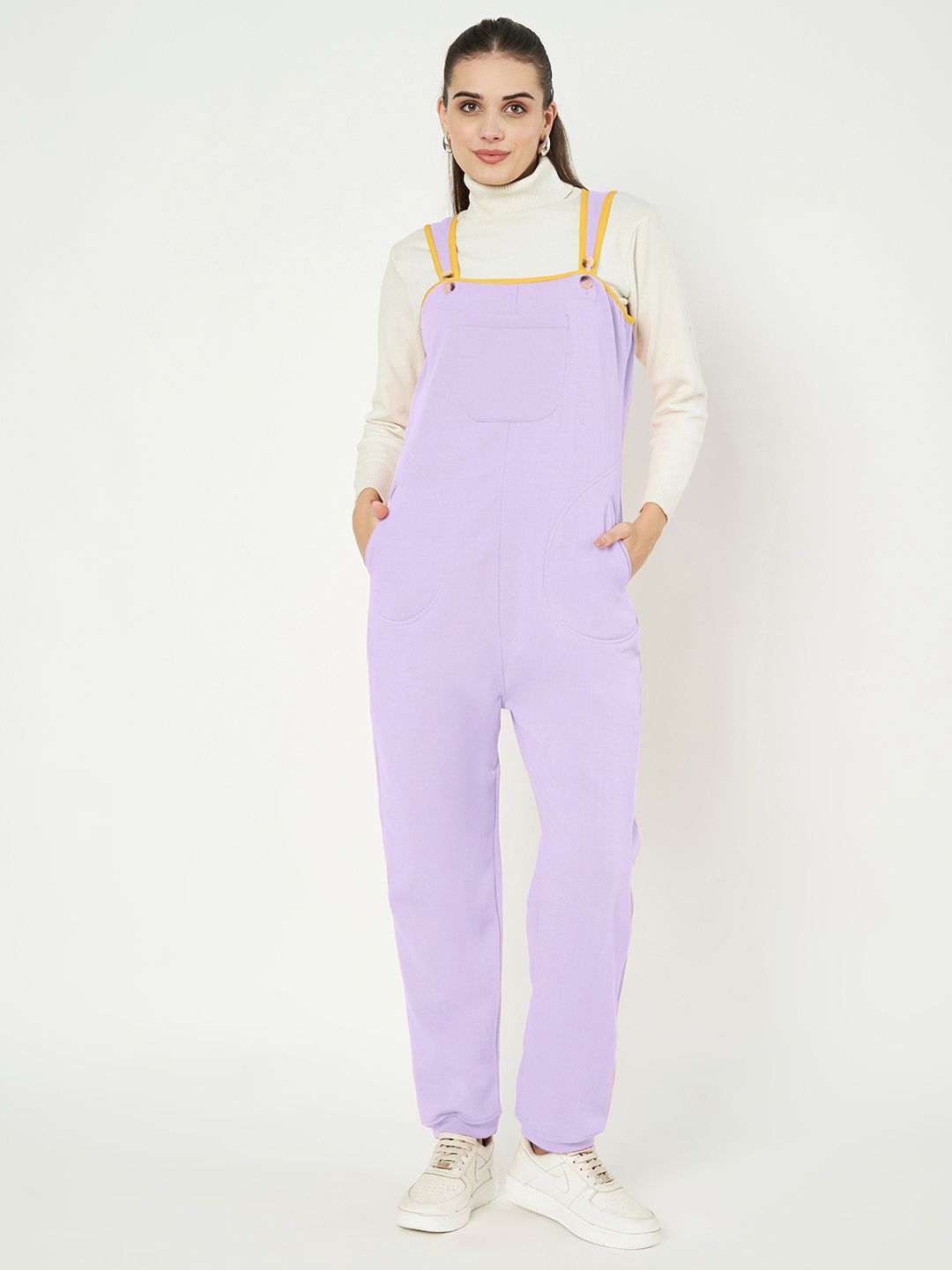 

BRINNS Women Basic Dungaree, Lavender