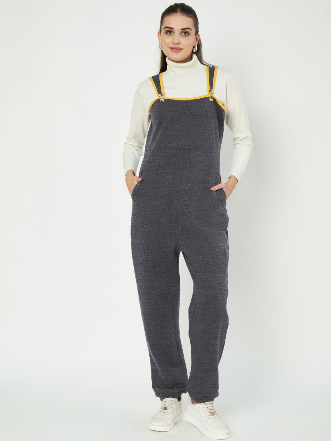 

BRINNS Women Shoulder Straps Dungarees, Charcoal