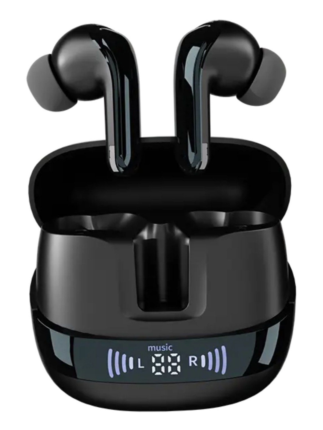 

zusix LuxPods 152 TWS Earbuds with 70H Playtime, Quad Mics with ENC+ANC, Black