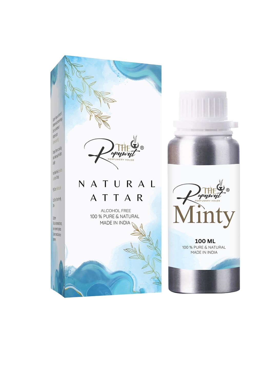 

THE RUPAWAT Perfumery House Minty Natural & Alcohol Free Attar - 100 ml, Transparent