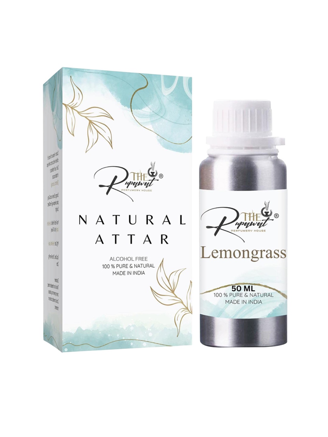 

THE RUPAWAT Perfumery House Lemongrass Natural & Alcohol Free Attar - 50 ml, Transparent