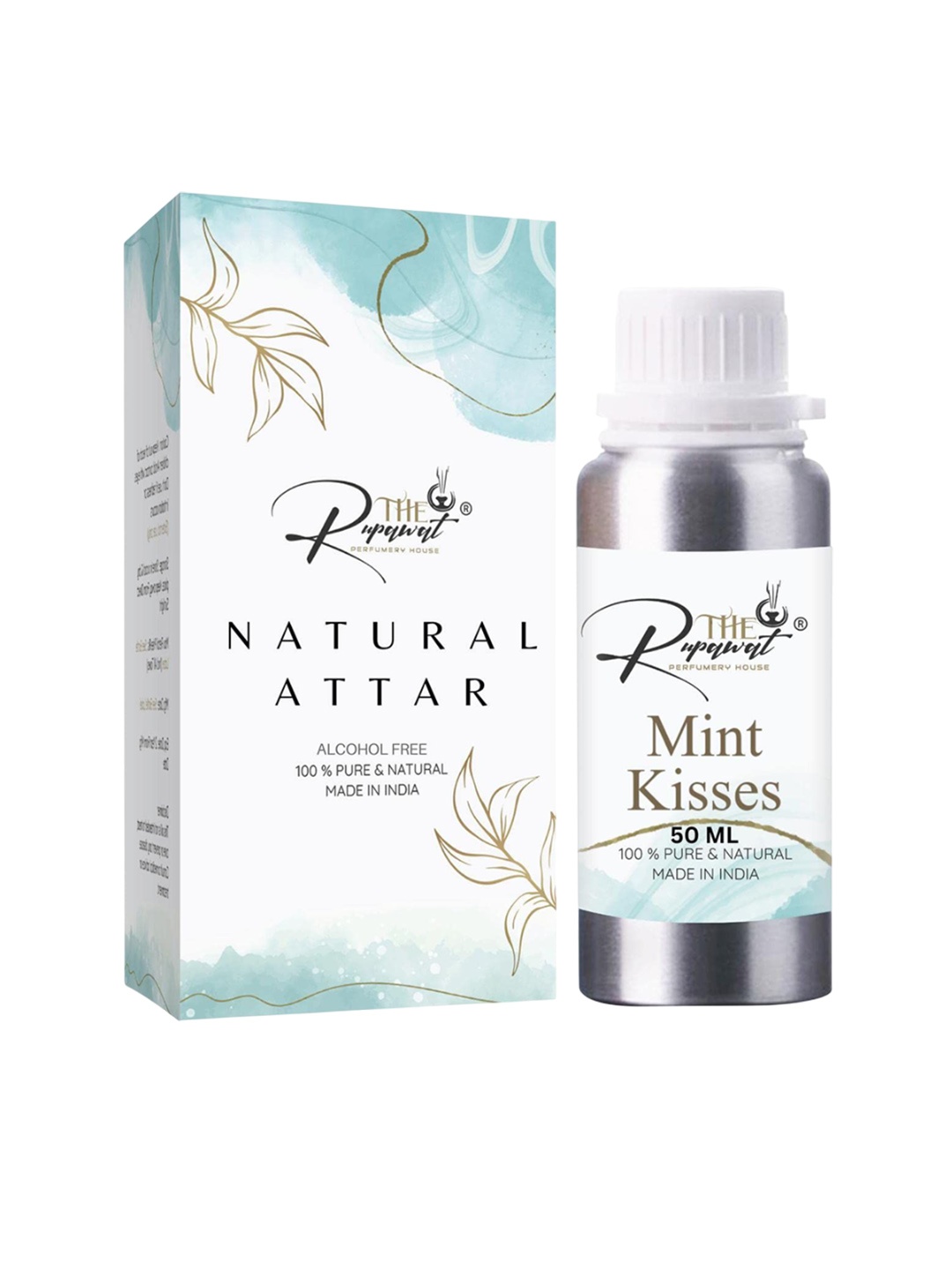 

THE RUPAWAT Perfumery House Mint Kisses Natural & Alcohol-Free Attar - 50 ml, Transparent