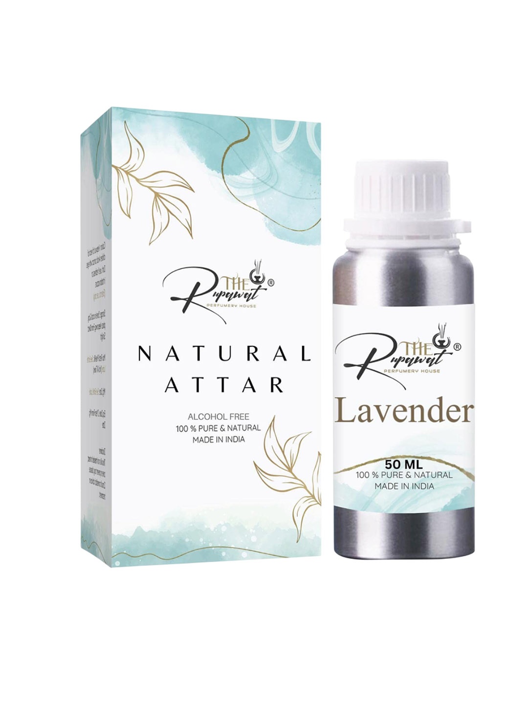 

THE RUPAWAT Perfumery House Lavender Natural & Alcohol Free Attar - 50 ml, Transparent