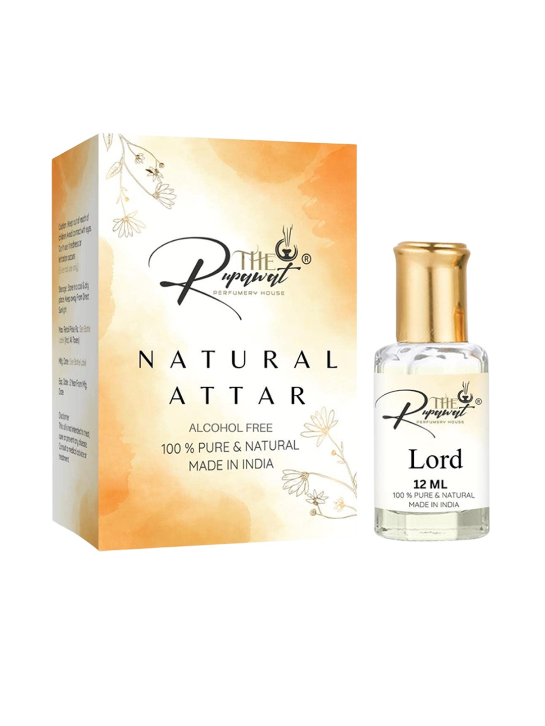 

THE RUPAWAT Perfumery House Lord Natural Alcohol Free Attar - 12 ml, Transparent