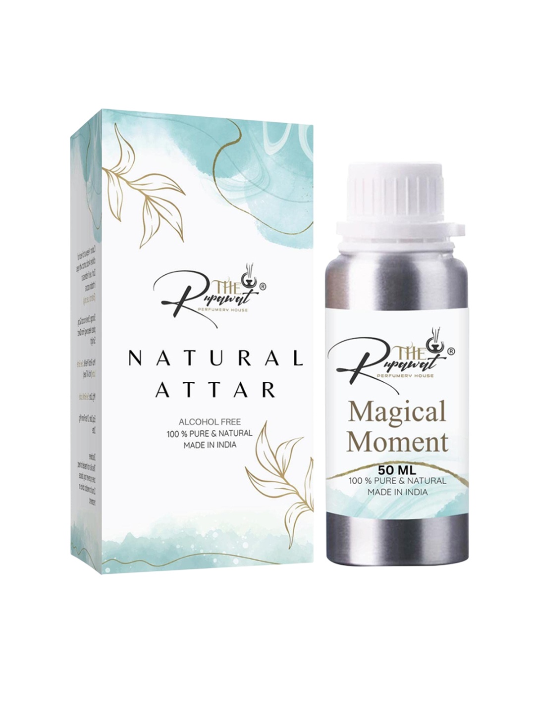 

THE RUPAWAT Perfumery House Magical Moment Natural & Alcohol Free Attar - 50 ml, Transparent