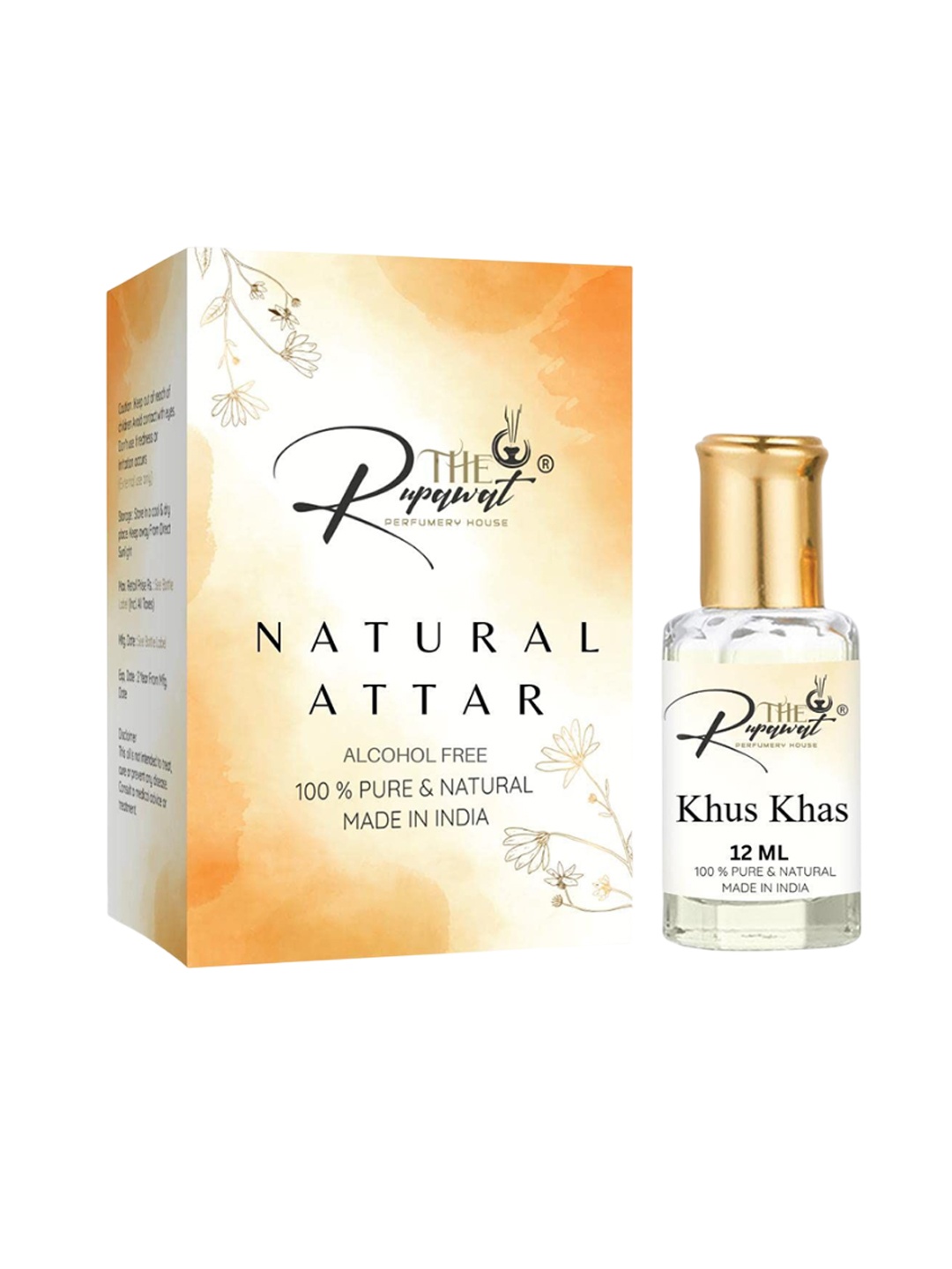 

THE RUPAWAT Perfumery House Khus Khas Natural & Alcohol-Free Attar - 12 ml, Transparent