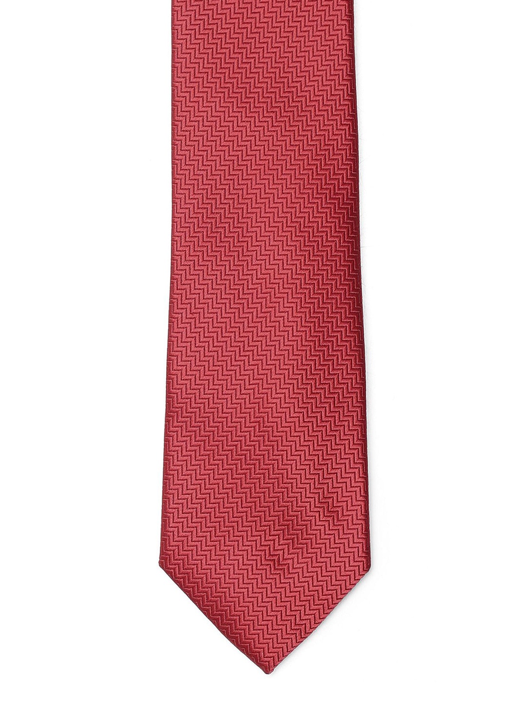 

Arrow Men Woven Design Broad Tie, Red