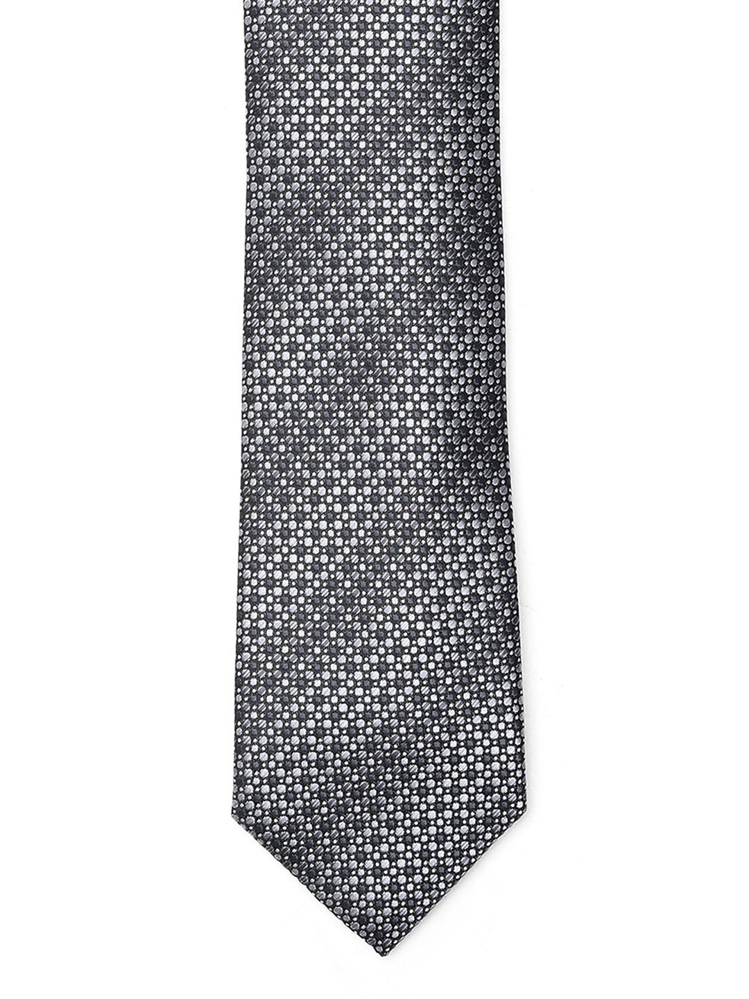 

Arrow Men Woven Design Broad Tie, Silver