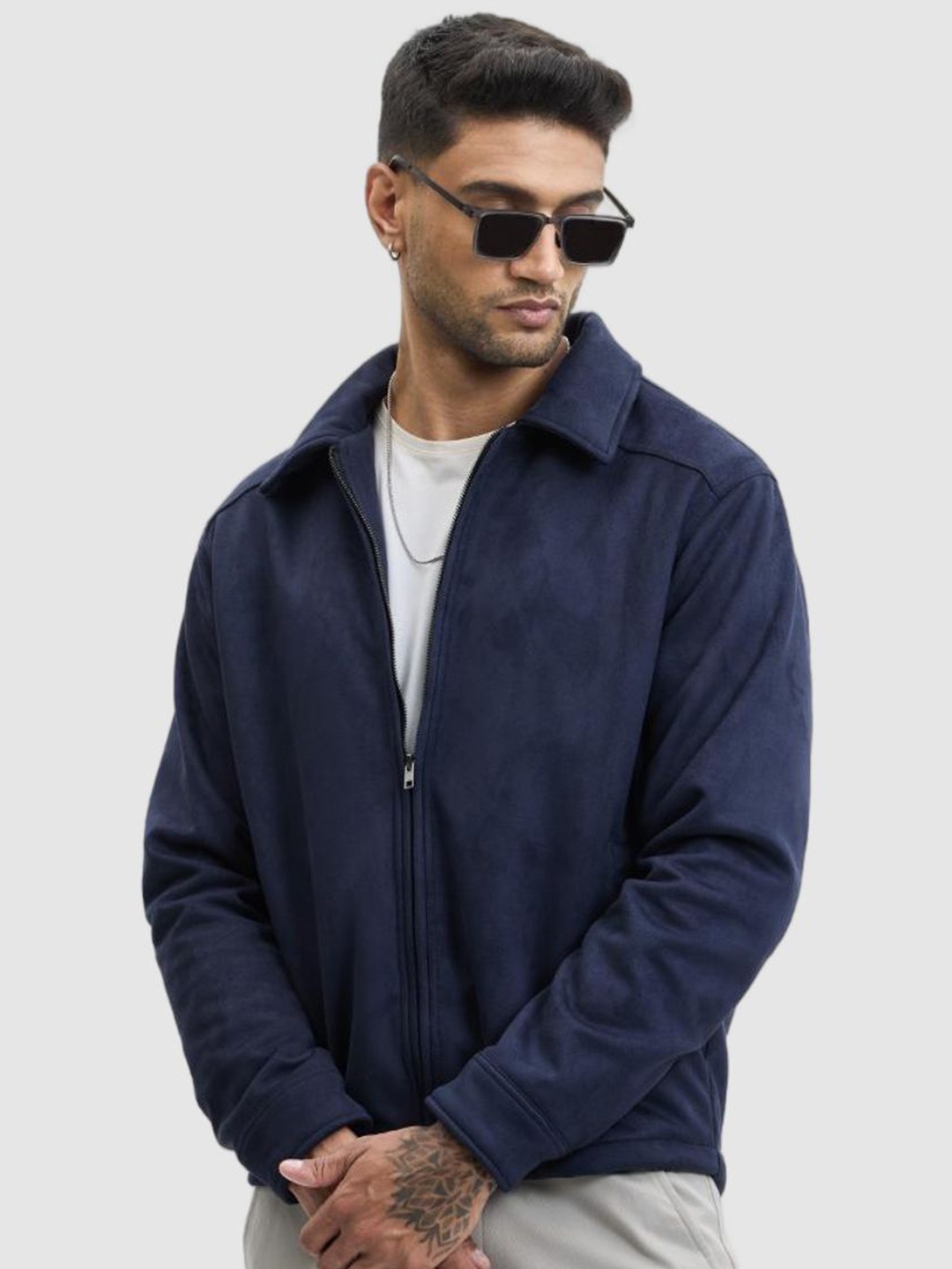 

Snitch Men Open Front Jacket, Navy blue