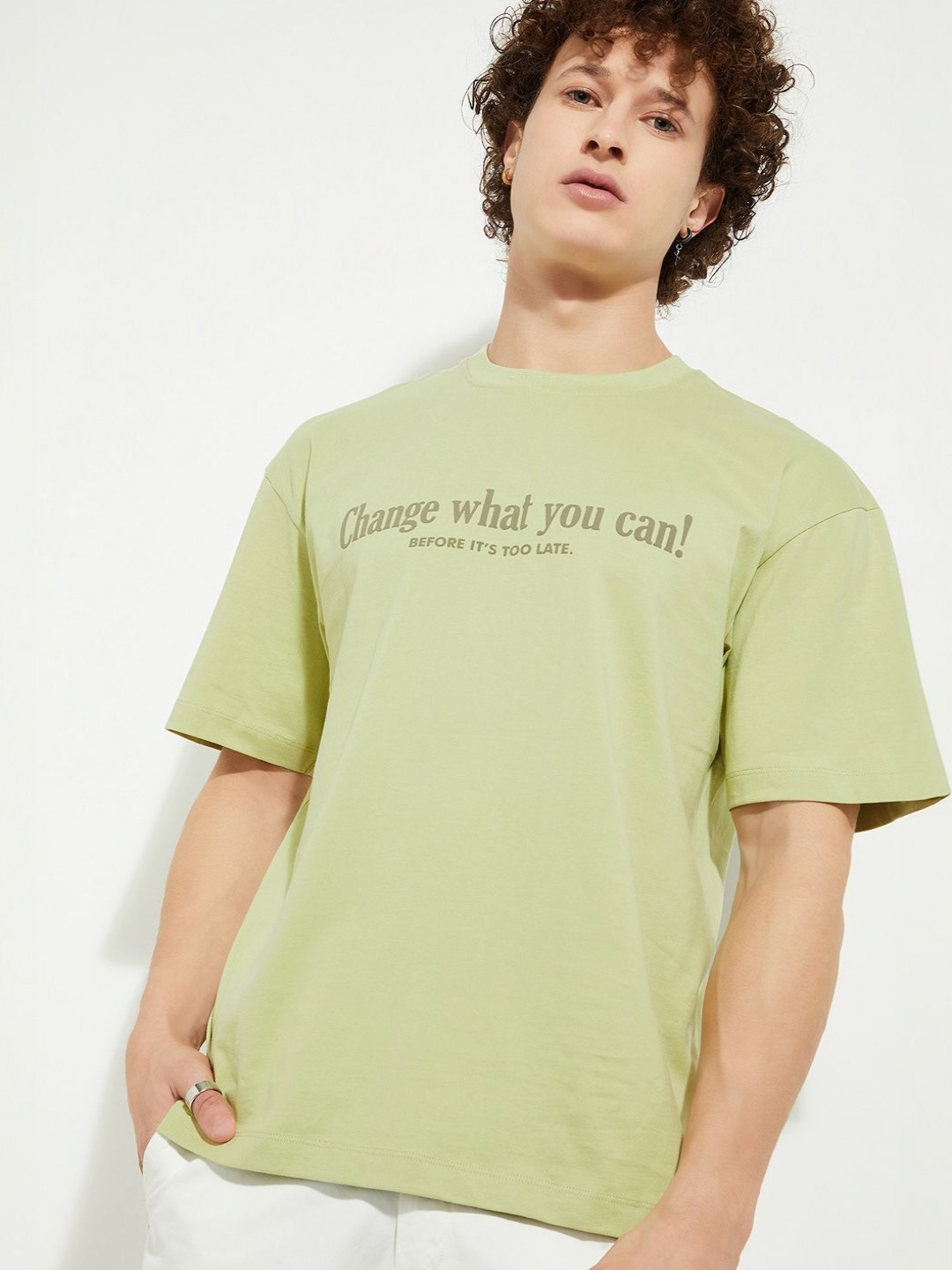 

MAX URB_N Men Printed T-shirt, Green