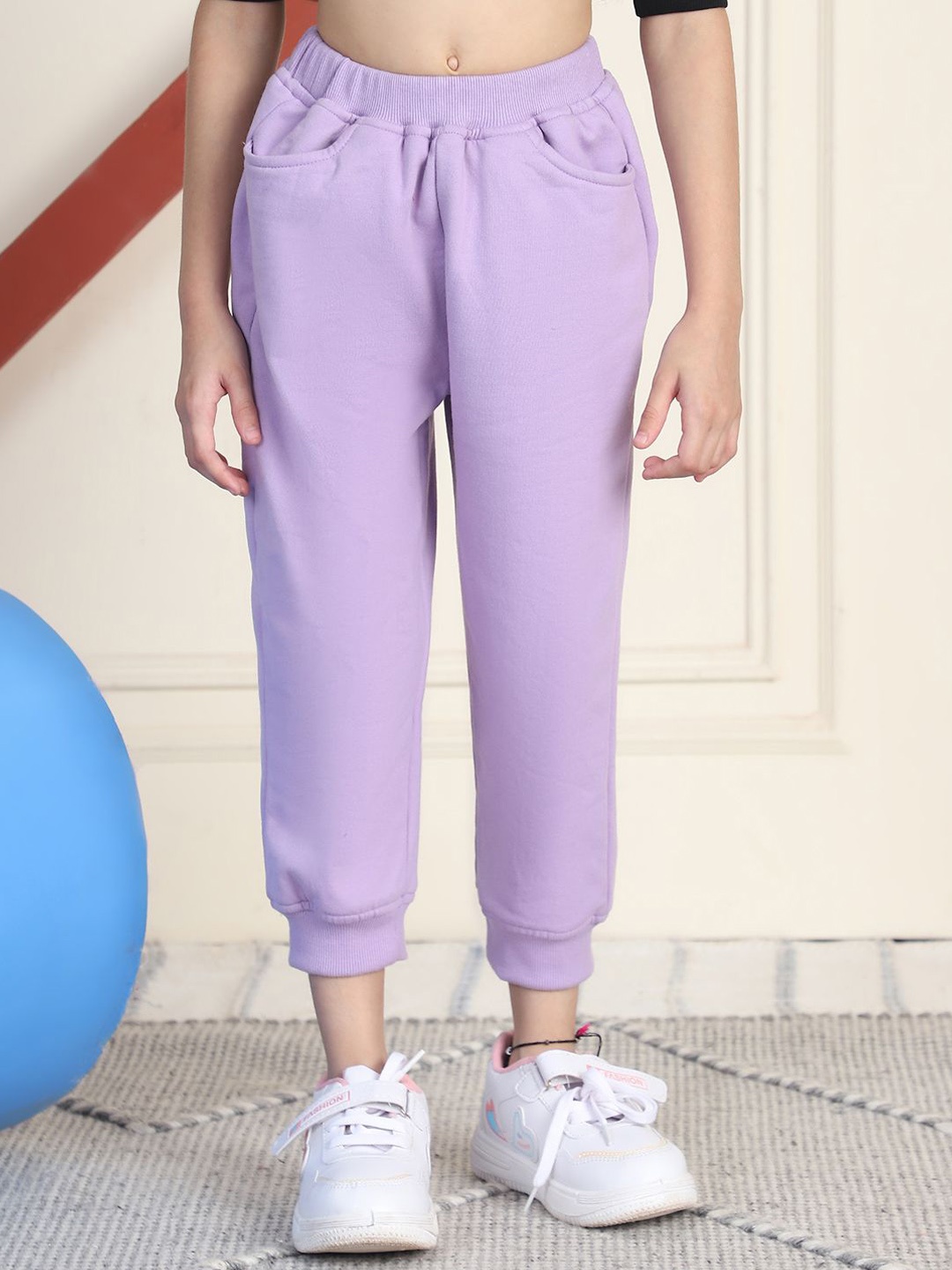 

MINI & MING Girls Relaxed Low-Rise Regular Fit Trousers, Purple