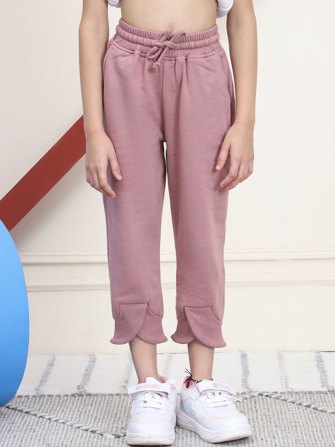

MINI & MING Girls Relaxed Low-Rise Regular Fit Trousers, Mauve