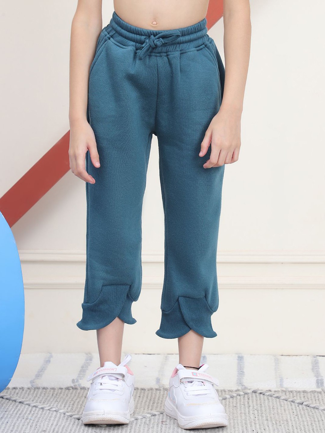 

MINI & MING Girls Relaxed Low-Rise Regular Fit Trousers, Teal